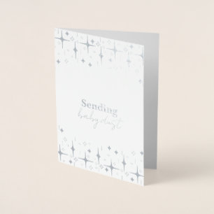 Baby Dust Card Unfruchtbarkeit wünscht Silber Foil Folienkarte