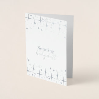 Baby Dust Card Unfruchtbarkeit wünscht Silber Foil Folienkarte