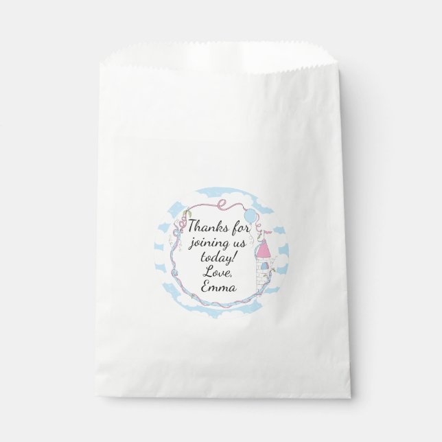 Baby Duwer Gevor Tasche, Rosa, Schloss im Himmel Geschenktütchen (Vorderseite)