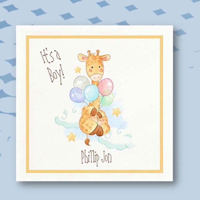 Baby Duwer Giraffe Paper Napkin Serviette (Von Creator hochgeladen)