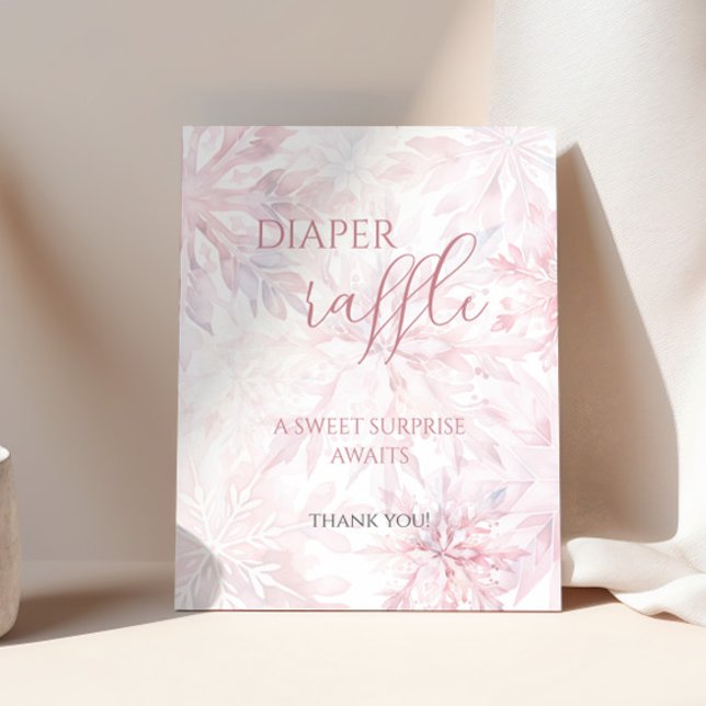 Baby Duwer Girl Pink Snowflake Windeln Raffel Poster (Von Creator hochgeladen)