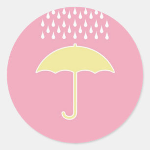 Baby Duwer Girl Pink Umbrella Stickers