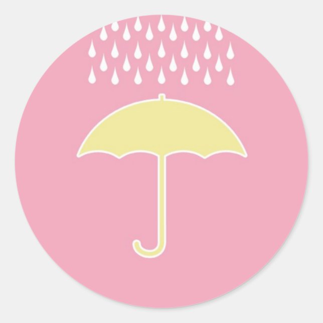 Baby Duwer Girl Pink Umbrella Stickers (Vorderseite)
