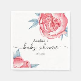 Baby Duwer Paper Napkin Peonies Serviette