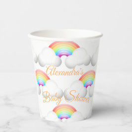 Baby Duwer Regenbogen Wolken Geschlecht neutral Pappbecher