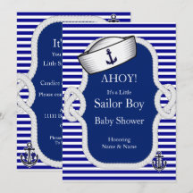Baby Duwer Sailor Hat Boy Blue Stripe