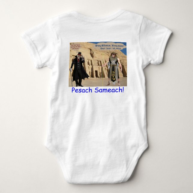 Baby ein Stück. Happy Passover. loris/Affe Baby Strampler (Rückseite)