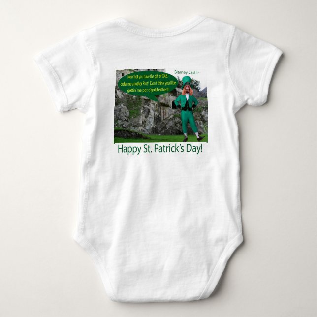 Baby ein Stück. Happy St. Patrick's Day. irish s Baby Strampler (Rückseite)