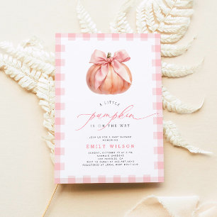Baby-Einladung zum Mädchen-Shower mit rosa Kürbis Einladung
