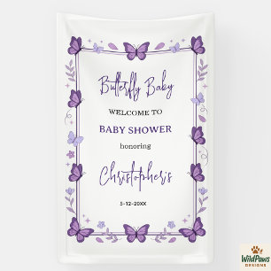 Baby-Einweihungsparty für kleines Mädchen mit Schm Banner