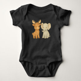 Baby-Elch und Baby-Elefant  Baby Strampler
