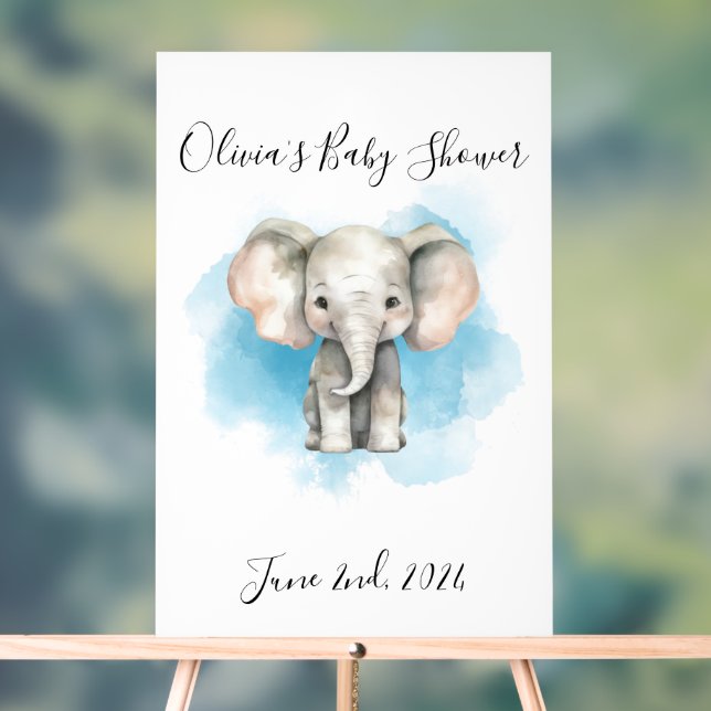 Baby Elefant Baby Dusche Acrylzeichen Acrylschild (Neutral)