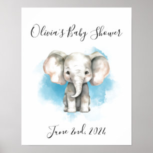 Baby Elefant Baby Dusche Acrylzeichen Poster