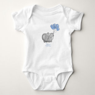 Baby-Elefant eines Neugeborenen mit Ballons Baby Strampler