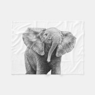 Baby-Elefant Fleecedecke