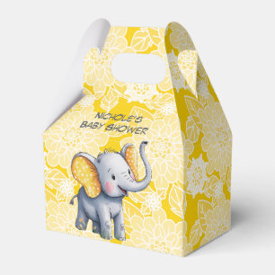 Baby-Elefant Gelbe Punkte Ohren Baby Shower Geschenkschachtel