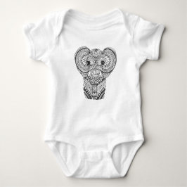 Baby-Elefant-Mandala Onsie Baby Strampler