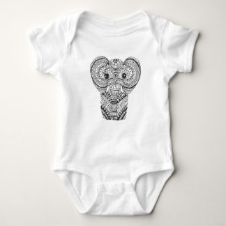 Baby-Elefant-Mandala Onsie Baby Strampler