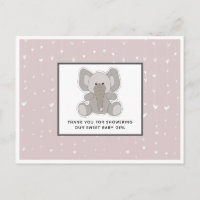 Baby Elefant Schnur Herzen Baby Shower Danke
