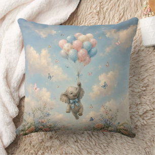 Baby-Elefant schwebende Ballons Kissen