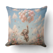 Baby-Elefant schwebende Ballons Schmetterlinge