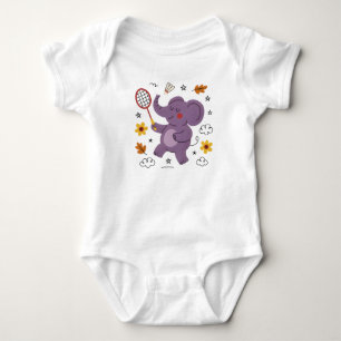 Baby-Elefant Spaß beim Spielen Baby Strampler
