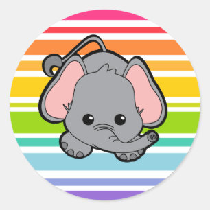 Baby-Elefant-Süsse Runder Aufkleber