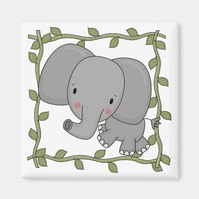 Baby-Elefant-T-Shirts und Geschenke Magnet (Vorne)
