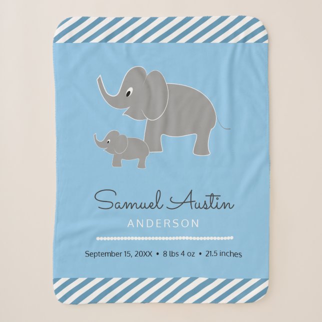 Baby-Elefant-und Regenschirm-Baby-Mitteilung Sherpadecke (Vorderseite)