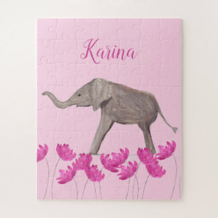 Baby-Elefant Wildtier Tier Für Kinder Kunst Mädche