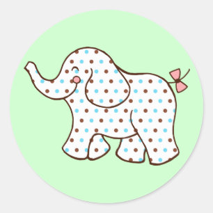 Baby-Elefanten-Aufkleber Runder Aufkleber