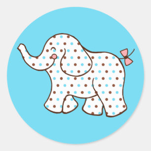 Baby-Elefanten-Aufkleber Runder Aufkleber