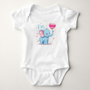 Baby-Elefanten-Ballon Baby Strampler