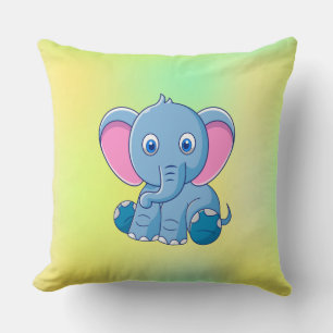 Baby-Elefanten-Cartoon-Clipart-64832 Kissen
