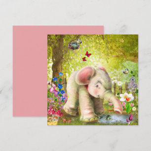 Baby-Elefanten-Fantasie-Karte