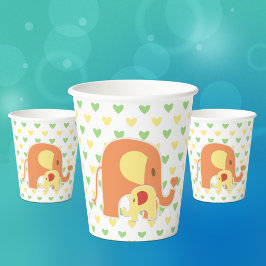 Baby-Elefanten geschlechtsneutrale Babyparty Pappbecher