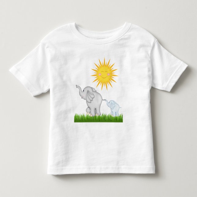 Baby Elefanten rollen unisex Kleinkind T - Shirt (Vorderseite)