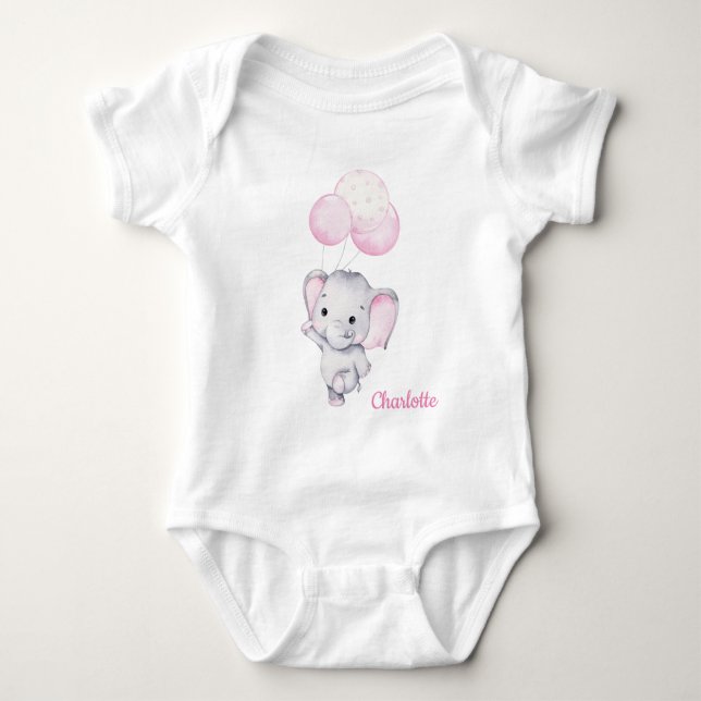 Baby Elephant Baby Bodysuit Baby Strampler (Vorderseite)