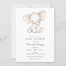 Baby Elephant Baby Dusche Einladung