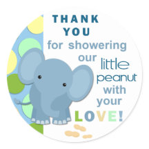 Baby Elephant Baby Showaufkleber