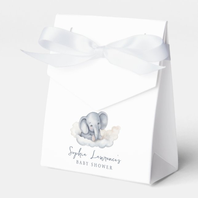 Baby Elephant Baby Shower Einladung Geschenkschachtel (Vorderseite)