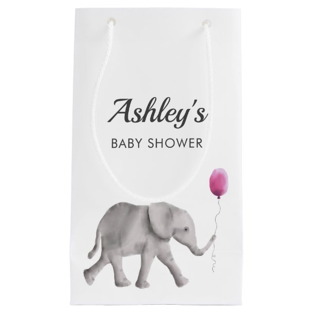Baby Elephant Baby Shower Gefallen Geschenktasche, Kleine Geschenktüte (Vorderseite)