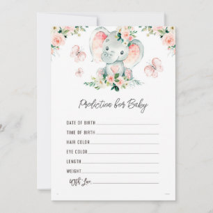 Baby Elephant Baby Shower Vorhersagen für Baby Einladung