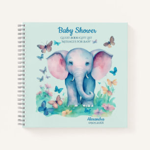 Baby Elephant Baby Showlist Notizbuch