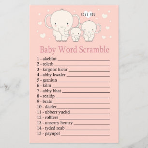 Baby Elephant Baby Wortspiel