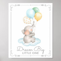 Baby Elephant & Balloons Traum Großes Kinderzimmer