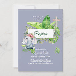Baby Elephant BAPTISM Bautizo Bautismo Einladungen