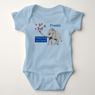 Baby Elephant Big Dream Baby Bodysuit Strampler