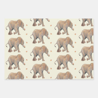 Baby Elephant Birthday giftwrap by Tonkinson Geschenkpapier Set