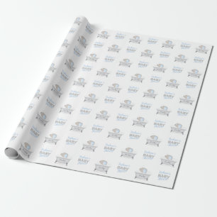 Baby Elephant Blase Bath Boy Baby Dusche Geschenkpapier